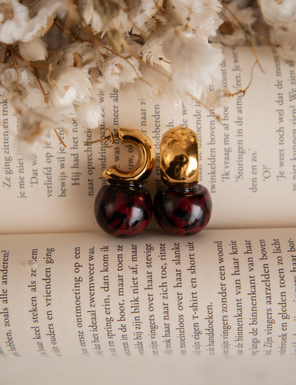 Leontine Bordeaux - Oorbellen