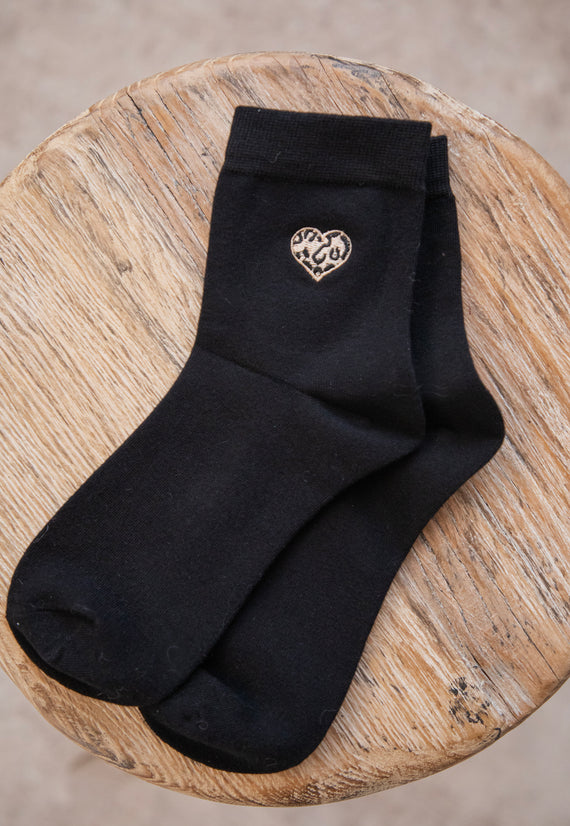 Little Wild Heart Black - Socks