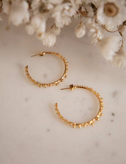 Circle Of Dots Gold - Earrings