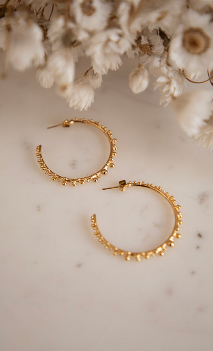 Circle Of Dots Gold - Earrings