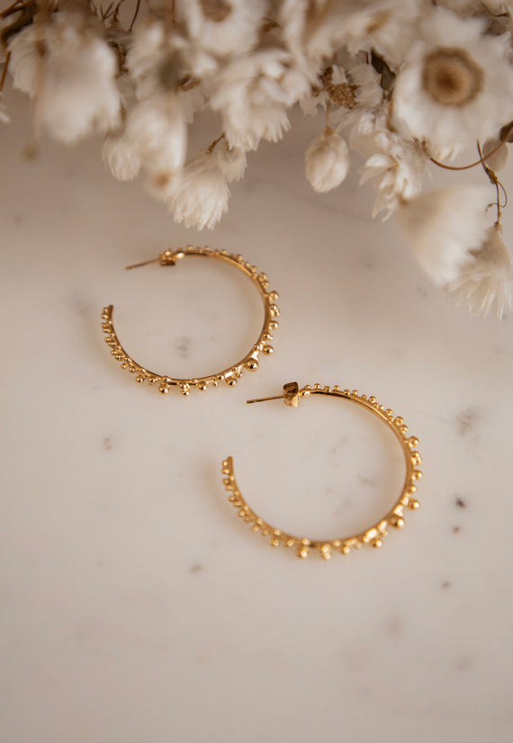 Circle Of Dots Gold - Oorbellen