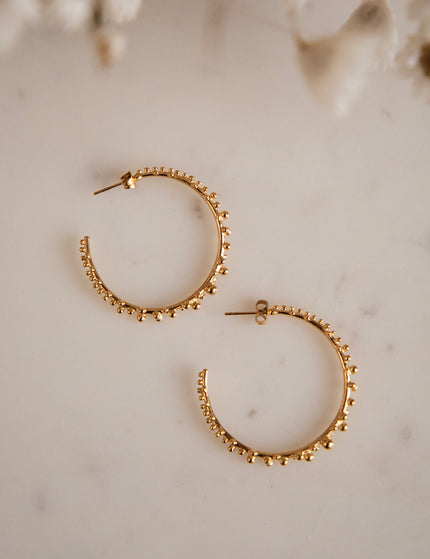Circle Of Dots Gold - Earrings