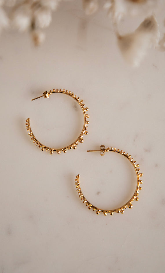 Ohrringe - Circle Of Dots - Gold