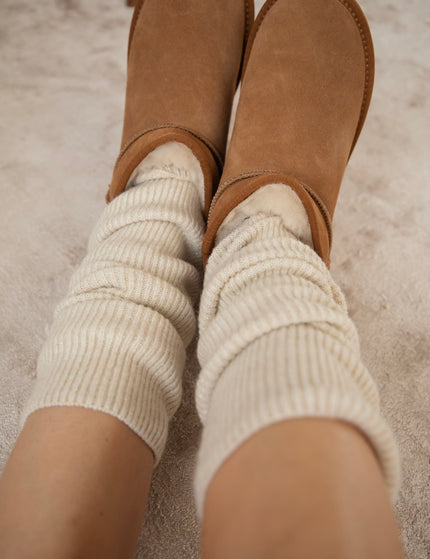 You Keep Me Warm Beige - Leg Warmers