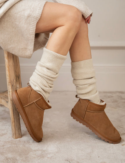 You Keep Me Warm Beige - Leg Warmers