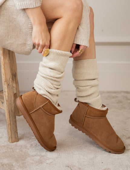 You Keep Me Warm Beige - Leg Warmers