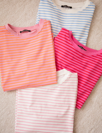 Sadie Stripe Pink/Red - T-Shirt