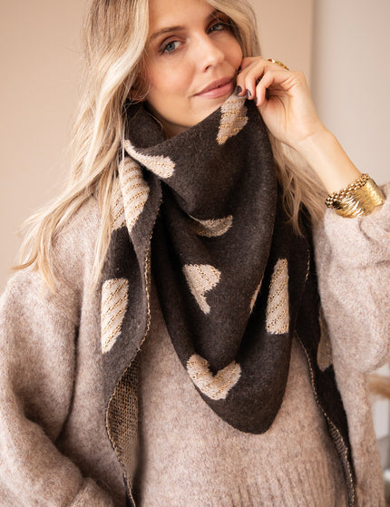 Schal - Love You Latte - Braun/Taupe