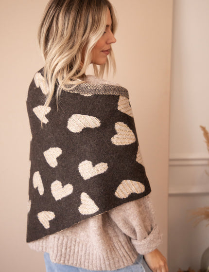 Schal - Love You Latte - Braun/Taupe