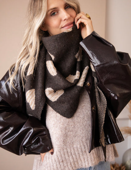 Schal - Love You Latte - Braun/Taupe