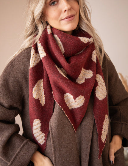 Schal - Love You Latte - Wein/Taupe