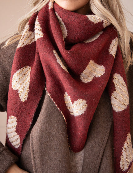 Schal - Love You Latte - Wein/Taupe
