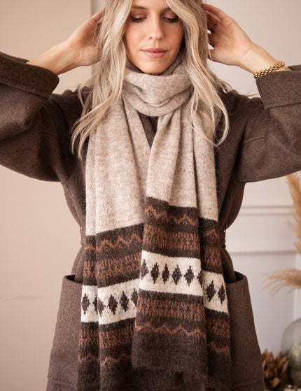 Schal - Cabin Calling - Taupe/Braun