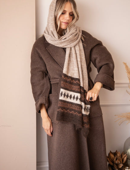 Schal - Cabin Calling - Taupe/Braun