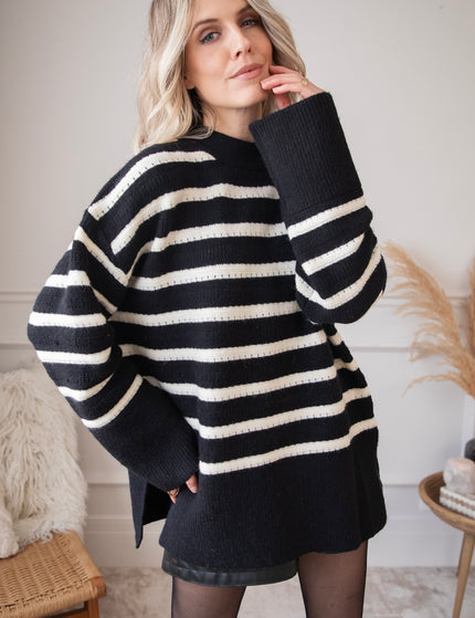 Bold Stripes Black - Sweater