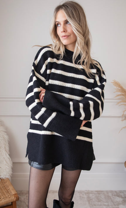 Bold Stripes Black - Sweater