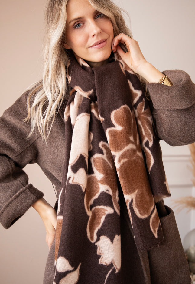 Faded Florals Rusty/Brown - Scarf