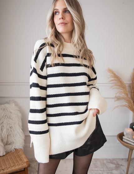 Bold Stripes Beige - Sweater