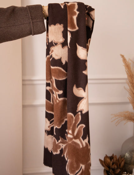 Schal - Faded Florals - Rostbraun/Braun