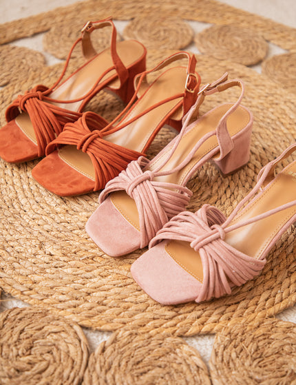 Absatzschuhe - Strappy Suède - Rostfarben