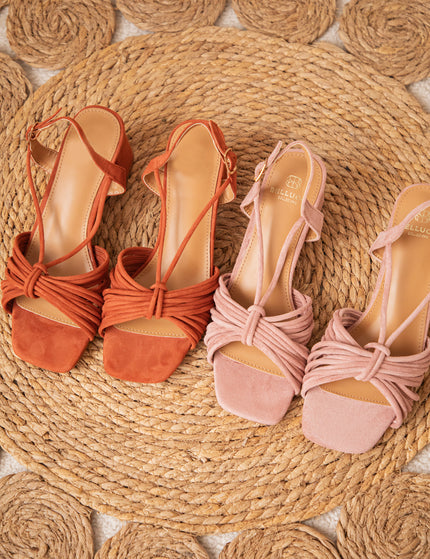 Absatzschuhe - Strappy Suède - Rostfarben