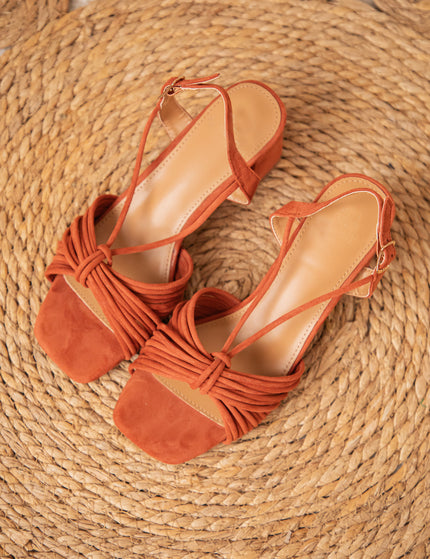 Absatzschuhe - Strappy Suède - Rostfarben