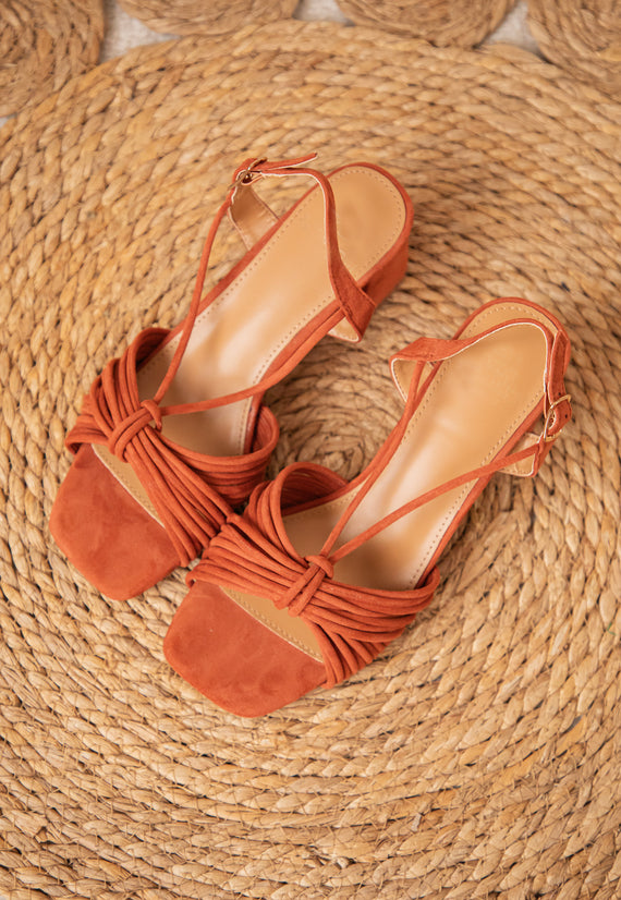 Strappy Suede Rusty - Heels