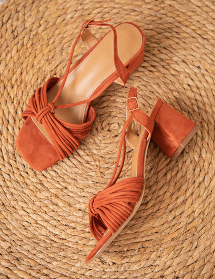 Absatzschuhe - Strappy Suède - Rostfarben