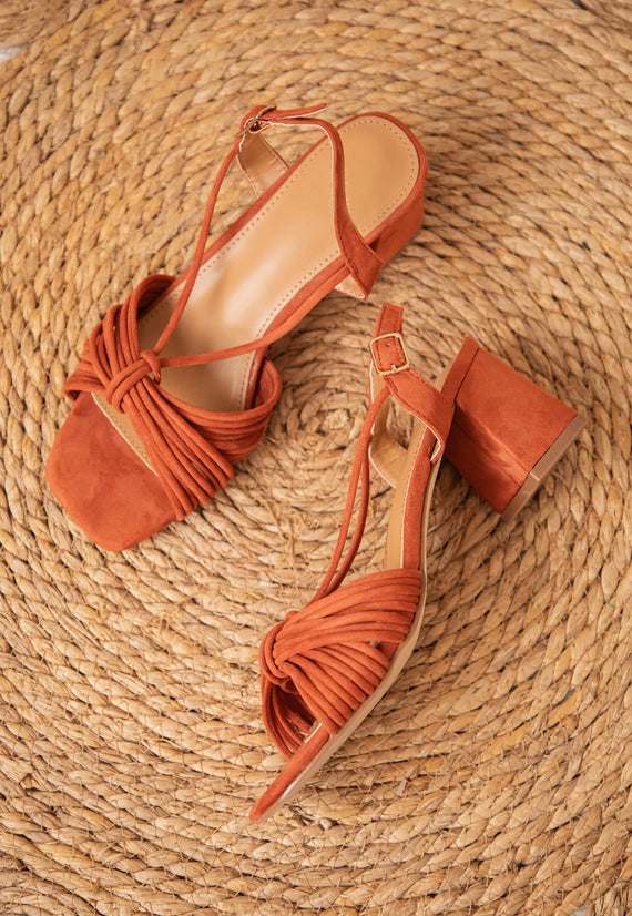 Strappy Suede Rusty - Heels
