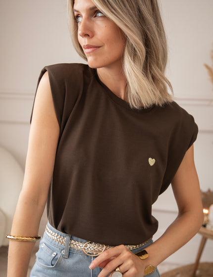 T-Shirt - Heart Whisper - Braun