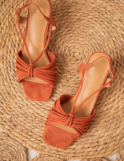 Absatzschuhe - Strappy Suède - Rostfarben