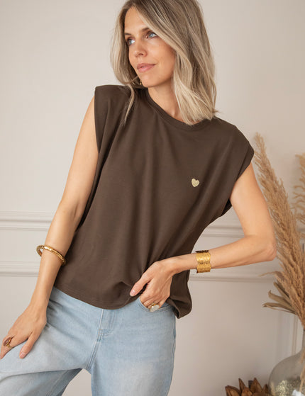 T-Shirt - Heart Whisper - Braun