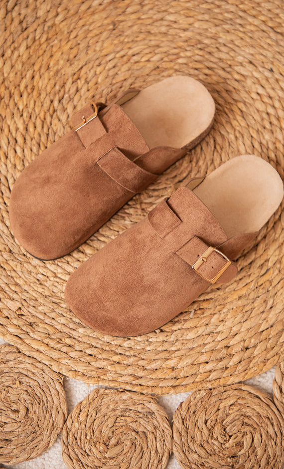Leki Buckle Clogs Brown - Flats