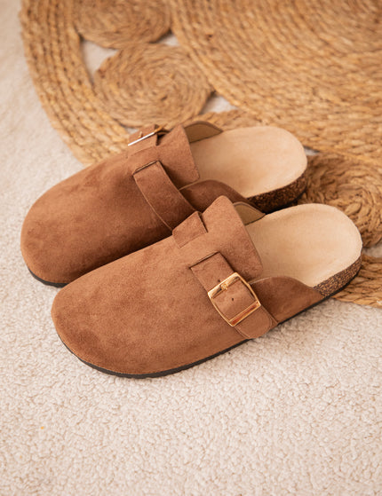 Flats - Leki Buckle Clogs - Choco