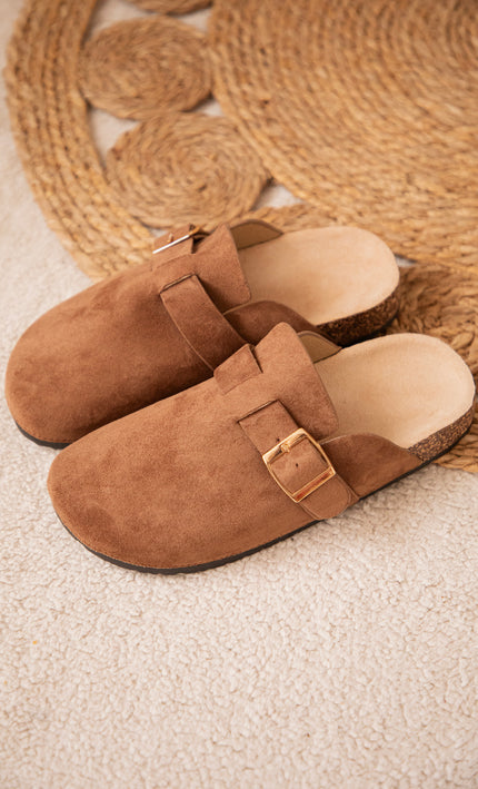 Flats - Leki Buckle Clogs - Choco
