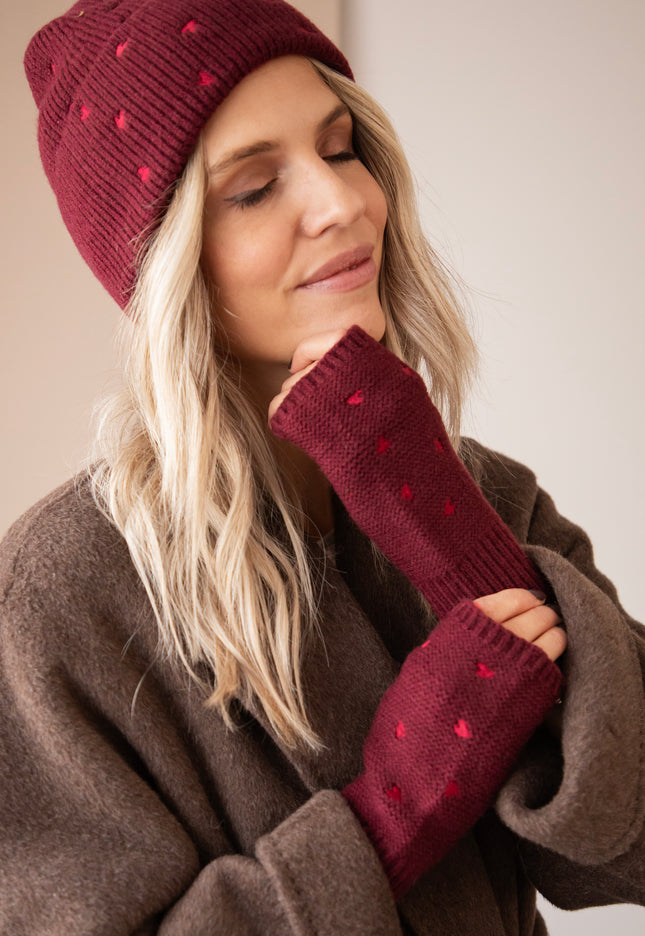 Heart Warmer Burgundy - Gloves