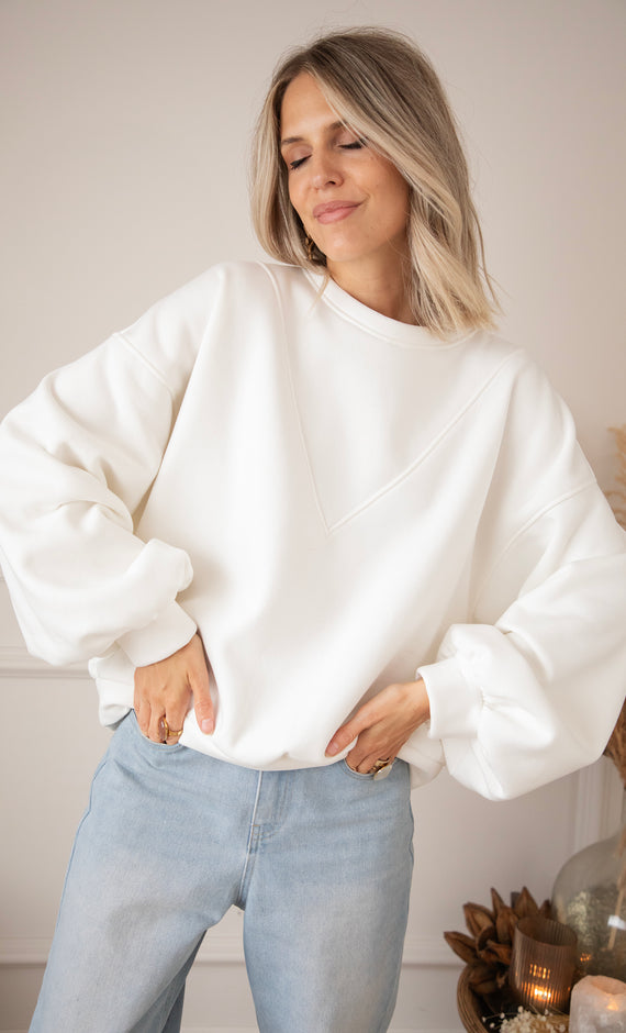 Pullover - Snuggle Up Stitch - Weiß