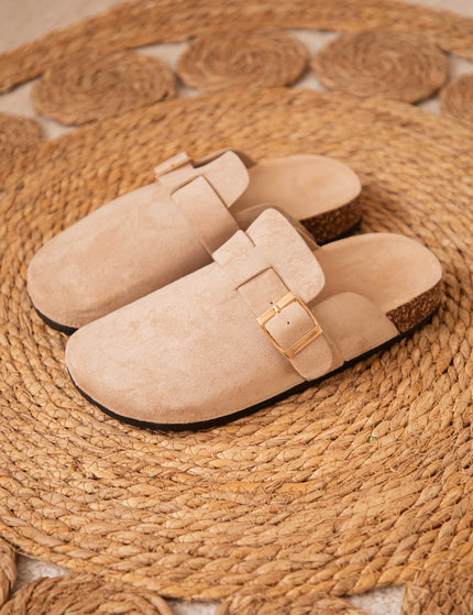 Leki Buckle Clogs Beige - Flats