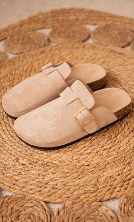 Leki Buckle Clogs Beige - Flats