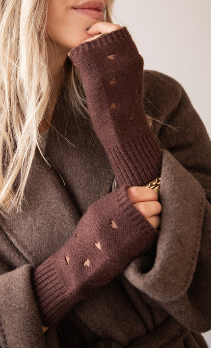 Handschuhe - Heart Warmer - Dunkelbraun