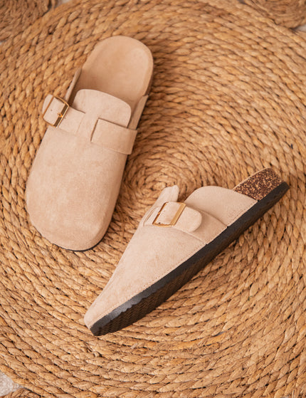 Leki Buckle Clogs Beige - Flats