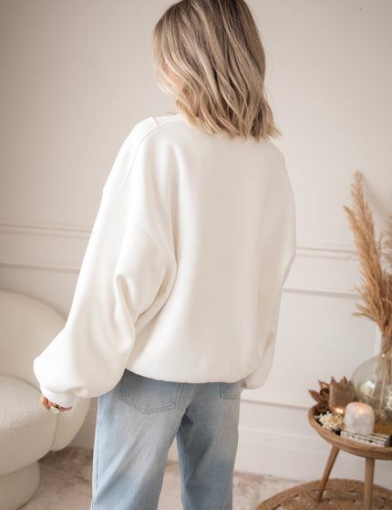 Snuggle Up Stitch White - Sweater