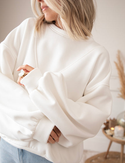 Snuggle Up Stitch White - Sweater
