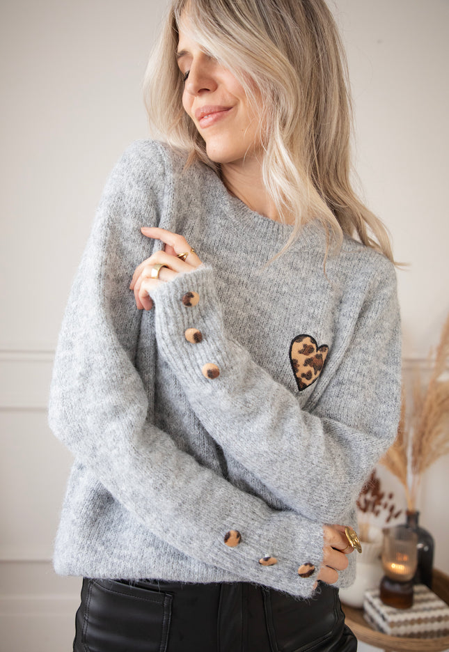 Wild Hearted Grey - Sweater