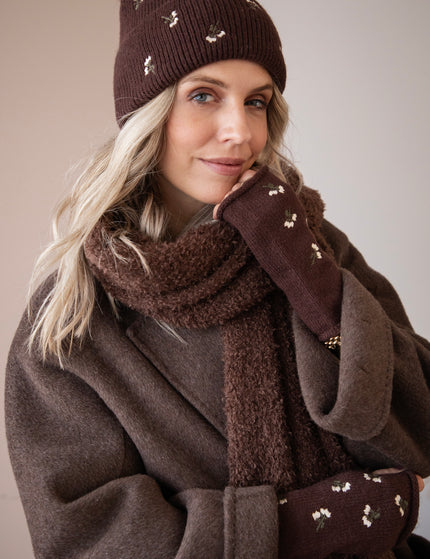 Falling Leaves Dark Brown - Gloves