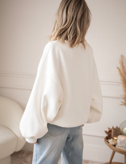 Snuggle Up Stitch White - Sweater