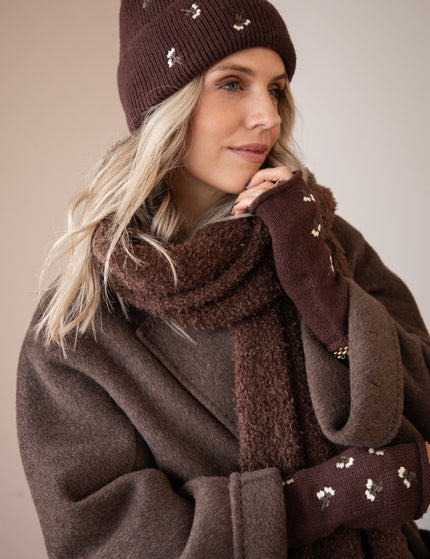 Falling Leaves Dark Brown - Gloves