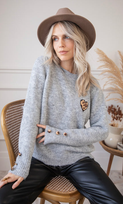 Wild Hearted Grey - Sweater