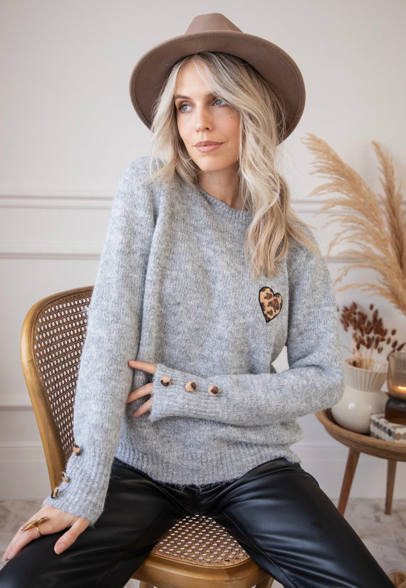 Wild Hearted Grey - Sweater