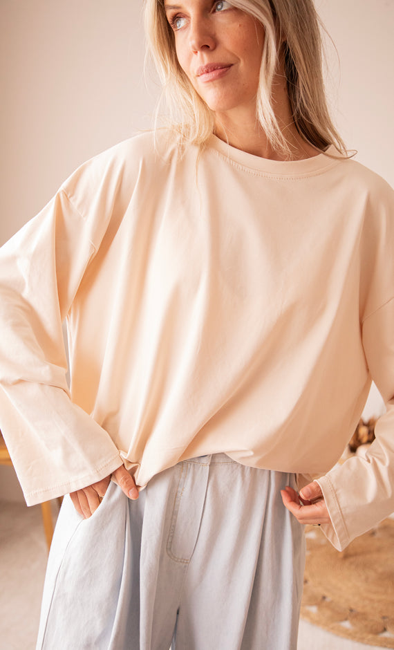 Sadie Basic Beige - Longsleeve